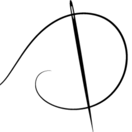 Dantel Design needle-and-thread logo